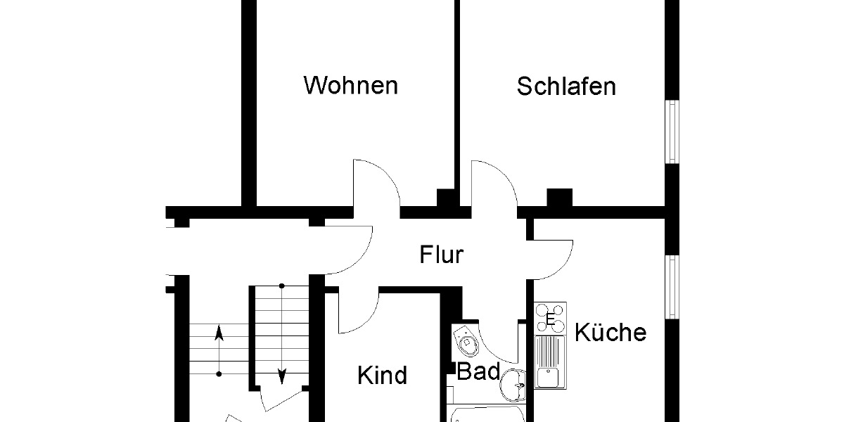 Erdgeschoßwohnung Herne Wanne - 3.5 Zimmer, 54 m&sup2;, 365&euro; | Angebot:24876016