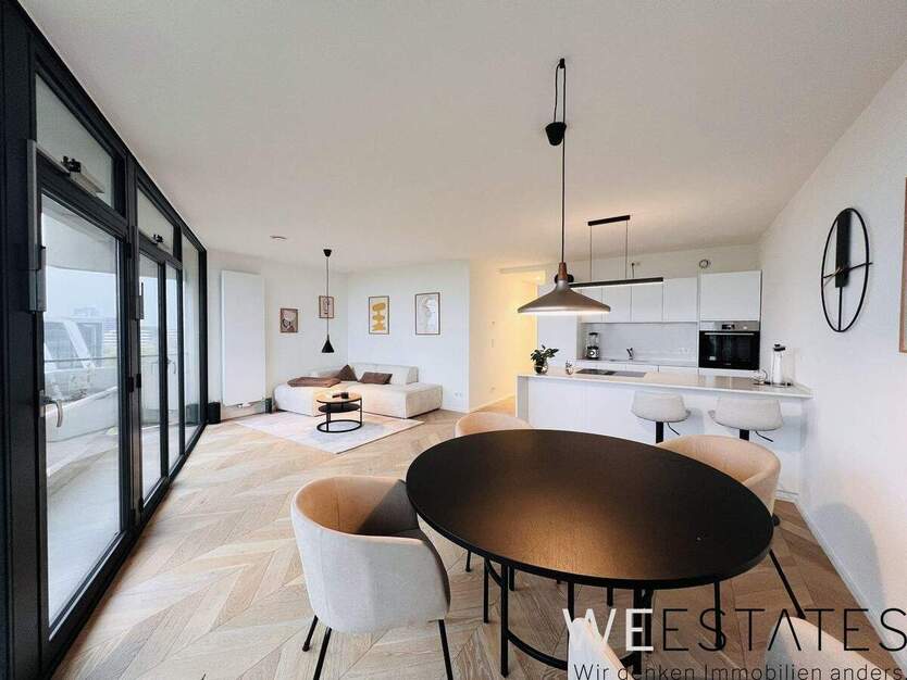Exklusives Apartment mit Panoramablick über Düsseldorf und den Rhein 2 zimmer