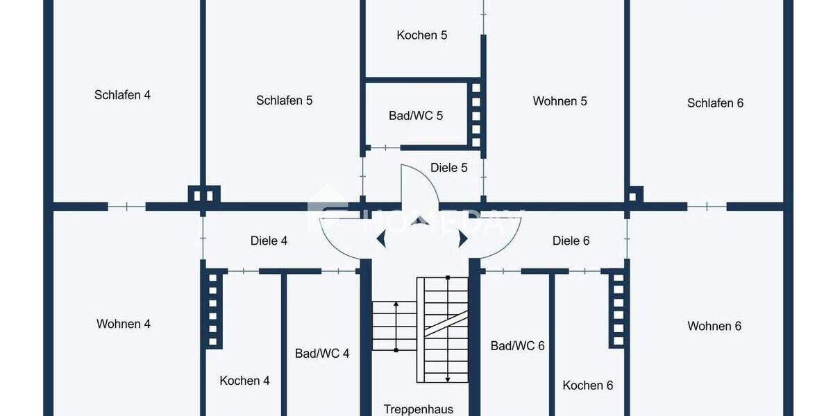 Etagenwohnung Oberhausen Schlad - 6 Zimmer, 127 m&sup2;, 180.000&euro; | Angebot:25566220