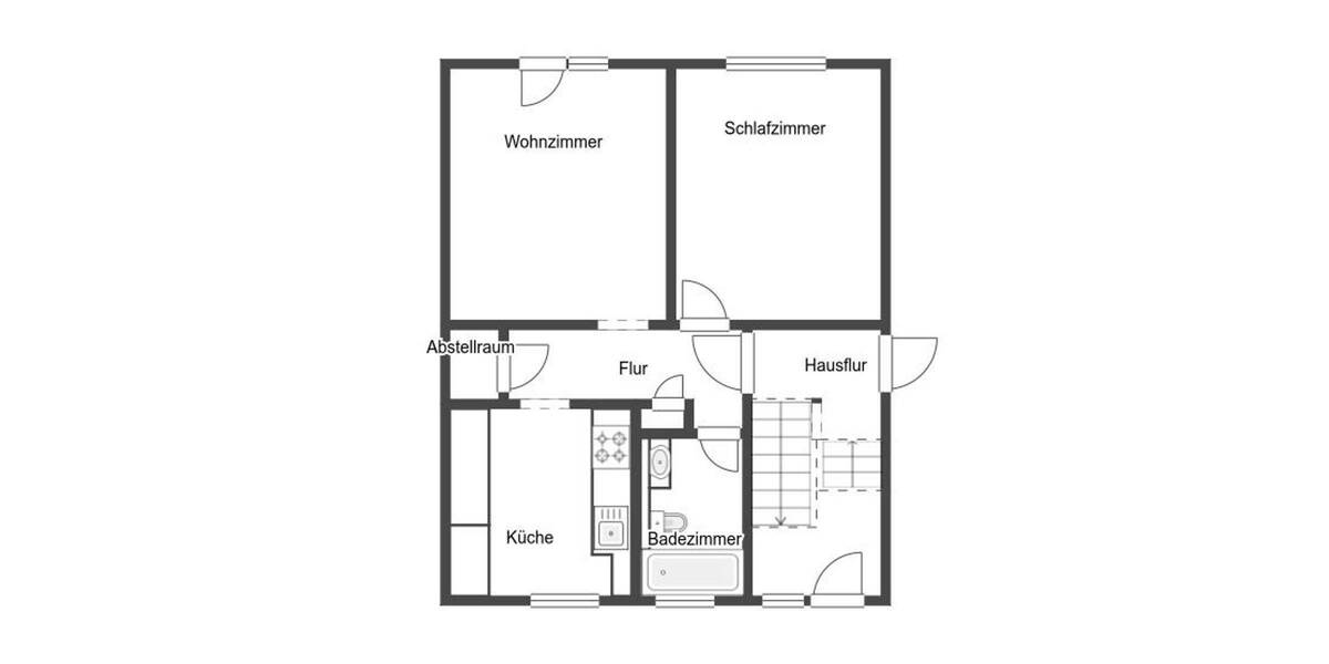 Etagenwohnung Rheinberg Ossenberg - 2 Zimmer, 60 m&sup2;, 139.000&euro; | Angebot:25428367