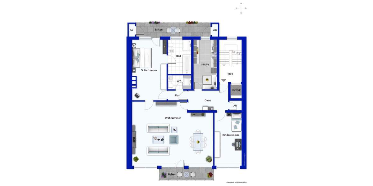 Panorama Rheinblick am Mannesmannufer 3 zimmer