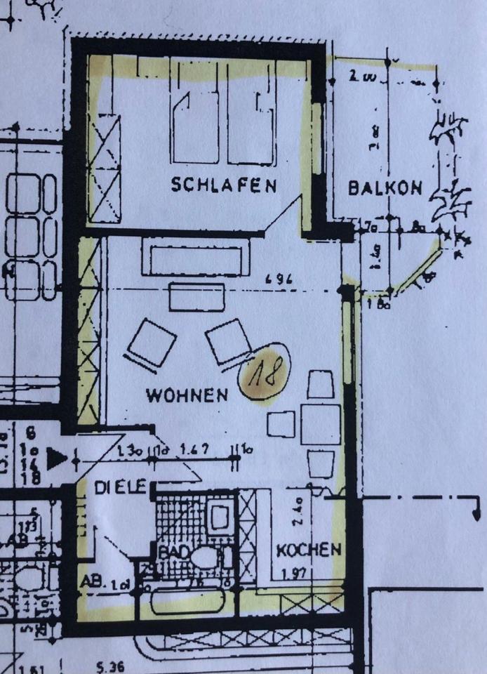 Kapitalanlage: Vermietete 2-Zimmer-Eigentumswohnung mit Balkon
