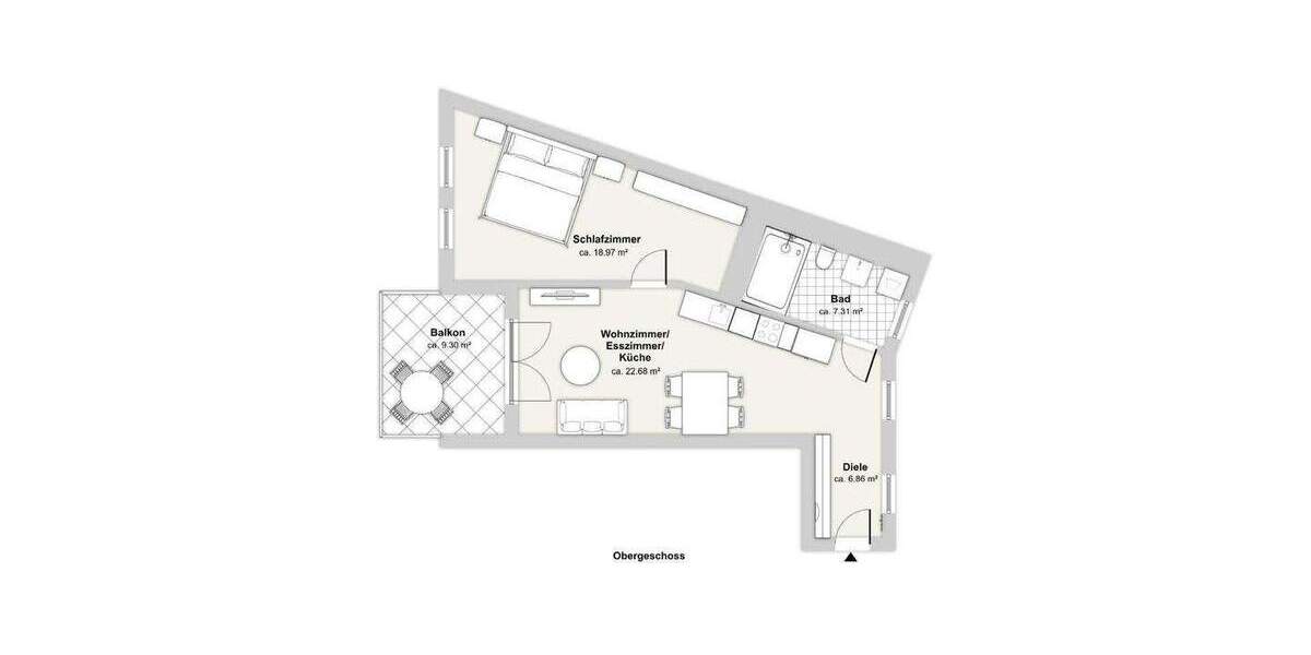 Außergewöhnliche 2-Zimmer-Neubauwohnung mit Balkon und Tageslichtbad 2 zimmer