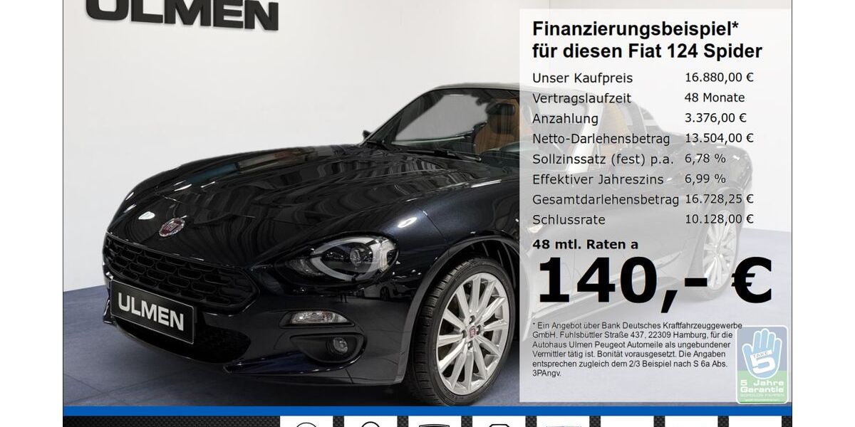 Fiat 124 Spider 47.560 km 16.880 &euro; Düsseldorf 40233