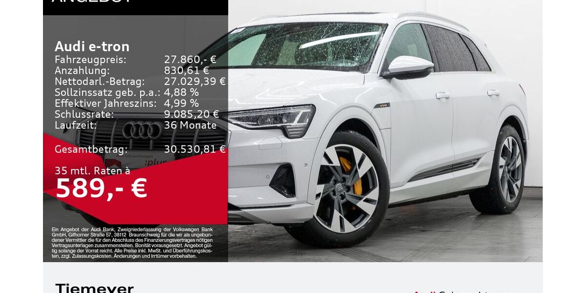 Audi e-tron 54.584 km 27.860 &euro; Oberhausen 46047