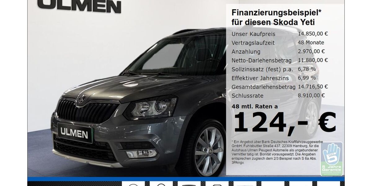Skoda Yeti 51.701 km 14.850 &euro; Düsseldorf 40233