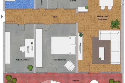 Wohnung Ratingen Tiefenbroich - 3 Zimmer, 79 m&sup2;, 1.090&euro; | Angebot:25366764