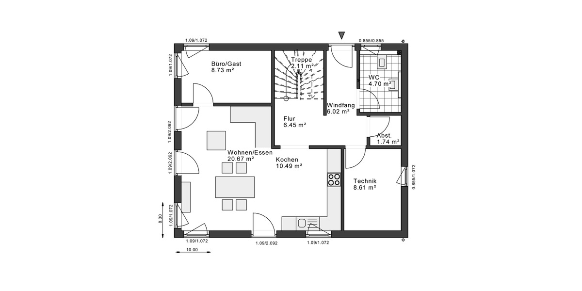 Einfamilienhaus Essen Stadtbezirk VII - 4 Zimmer, 140 m&sup2;, 1.840&euro; | Angebot:26396036