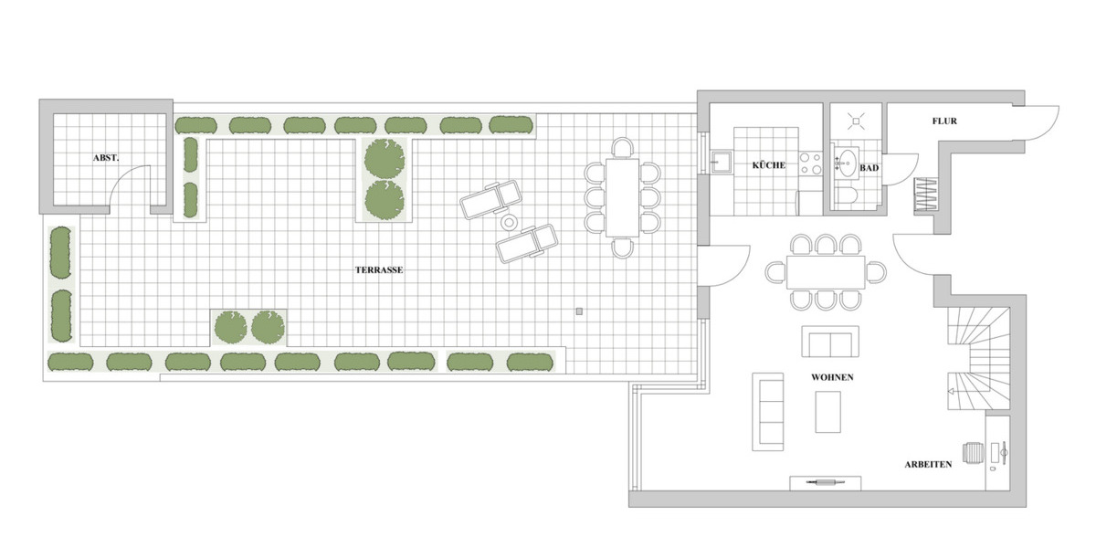 Etagenwohnung Düsseldorf Friedrichstadt - 3 Zimmer, 162 m&sup2;, 2.500&euro; | Angebot:24855847
