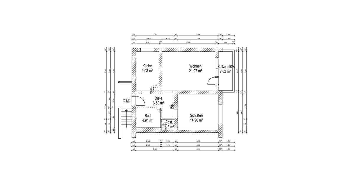 Etagenwohnung Duisburg Aldenrade - 2 Zimmer, 244 m&sup2;, 480.000&euro; | Angebot:26435057