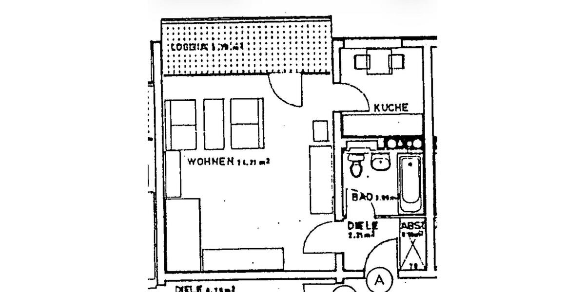Etagenwohnung Duisburg Essenberg - 1 Zimmer, 40 m&sup2;, 54.900&euro; | Angebot:27082814
