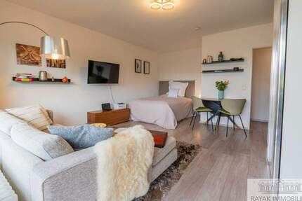 Vollmöblierte 1-Zimmer-Wohnung mit Balkon, Aufzug und eigenem Stellplatz in zentraler Lage von Düsseldorf-Benrath 1 zimmer