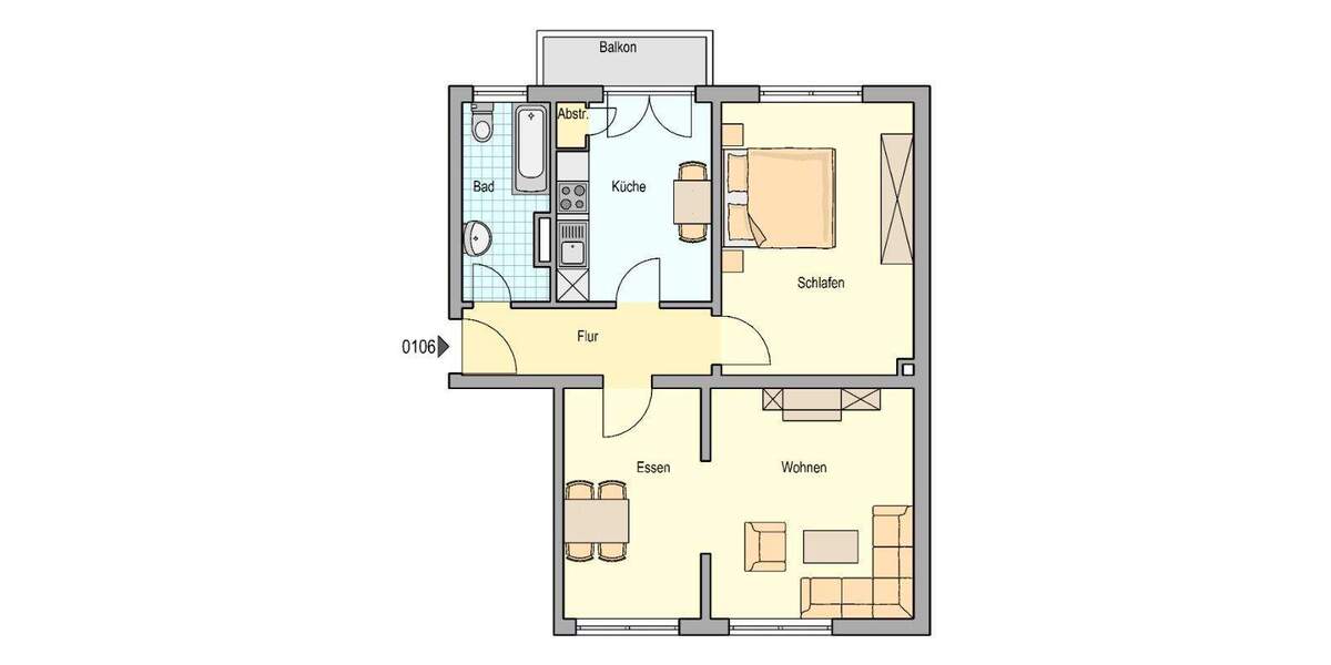 Etagenwohnung Herne Herne-Mitte - 2 Zimmer, 65 m&sup2;, 520&euro; | Angebot:25362014