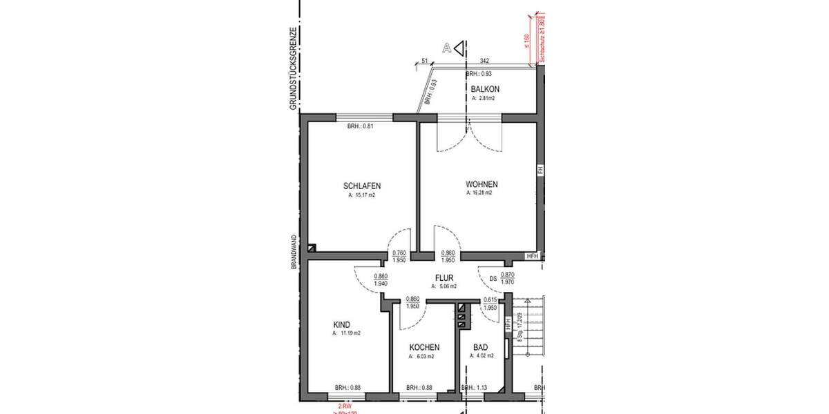 Etagenwohnung Bochum Wiemelhausen - 3 Zimmer, 61 m&sup2;, 219.000&euro; | Angebot:25390322