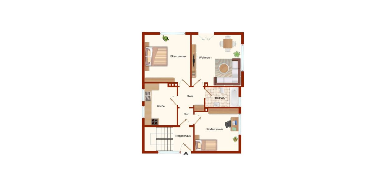 Provisionsfrei* Geräumiges, solides 2-FH mit Keller in Top Lage !!! - Zweifamilienhaus Wesel | Angebot:25566115