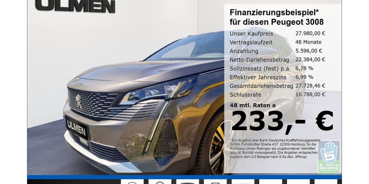 Peugeot 3008 18.985 km 26.980 &euro; Ratingen 40880