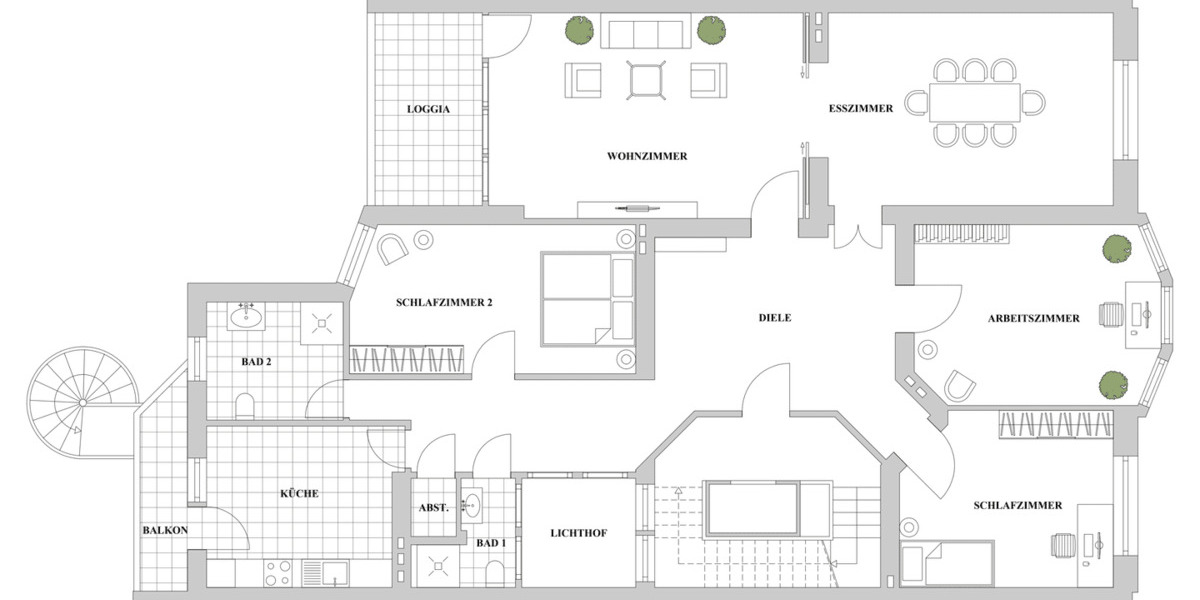 Etagenwohnung Düsseldorf Düsseltal - 5 Zimmer, 170 m&sup2;, 799.000&euro; | Angebot:26894786