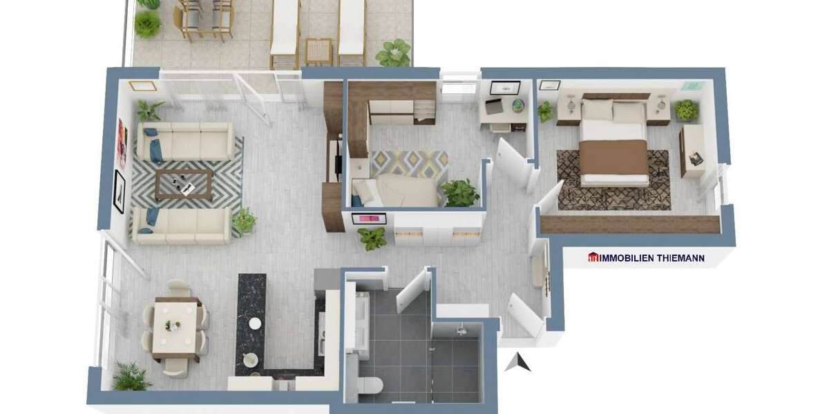 Etagenwohnung Bottrop / Fuhlenbrock Fuhlenbrock - 3.5 Zimmer, 87 m&sup2;, 447.500&euro; | Angebot:22190544