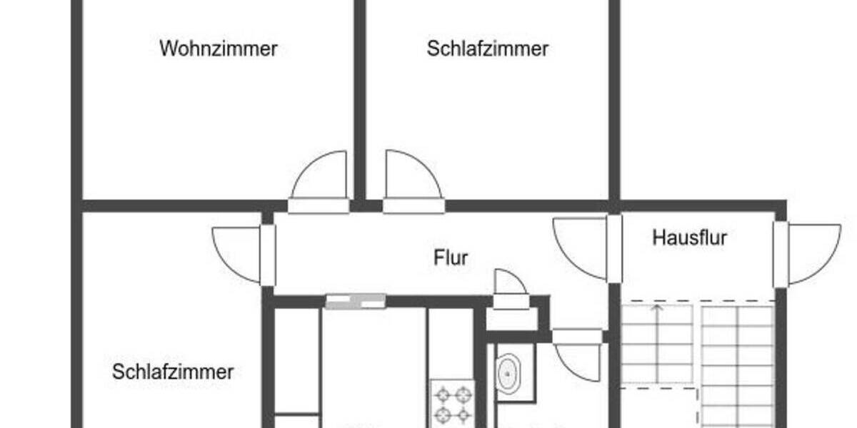Etagenwohnung Rheinberg Ossenberg - 3 Zimmer, 65 m&sup2;, 195.000&euro; | Angebot:25425420