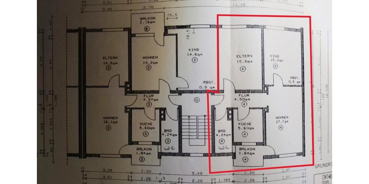Etagenwohnung Oberhausen Rothebusch - 3 Zimmer, 65 m&sup2;, 15.899.000&euro; | Angebot:27416017