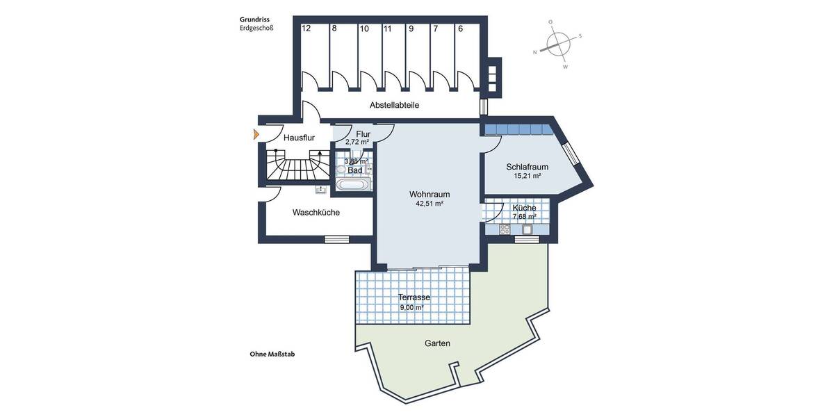 Etagenwohnung Essen Bredeney - 2 Zimmer, 81 m&sup2;, 295.000&euro; | Angebot:21564331