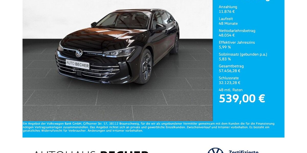 VW Passat Variant 2.000 km 59.930 &euro; Wesel 46485
