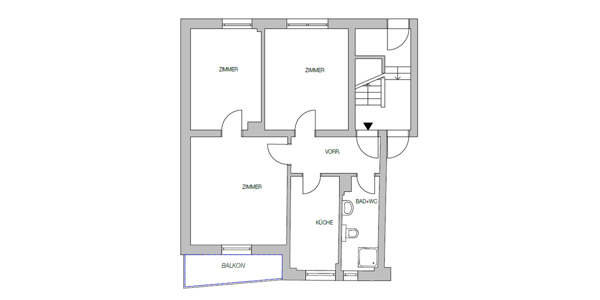 Etagenwohnung Mülheim an der Ruhr Rechtsruhr-Nord - 3 Zimmer, 64 m&sup2;, 540&euro; | Angebot:26346330