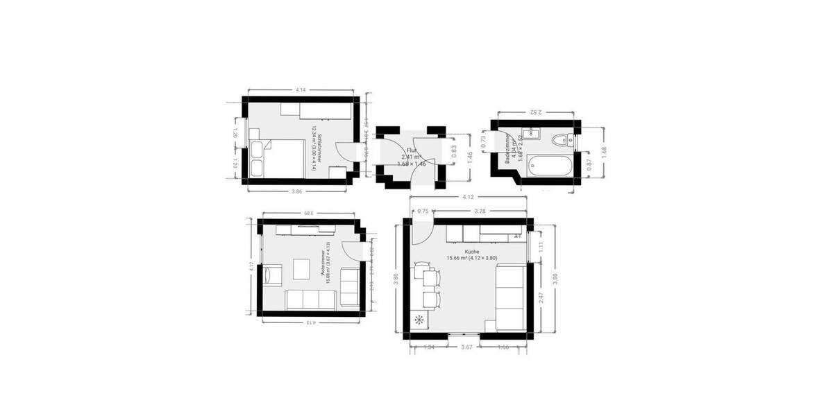 Etagenwohnung Duisburg Buchholz - 2 Zimmer, 51 m&sup2;, 135.000&euro; | Angebot:25167357