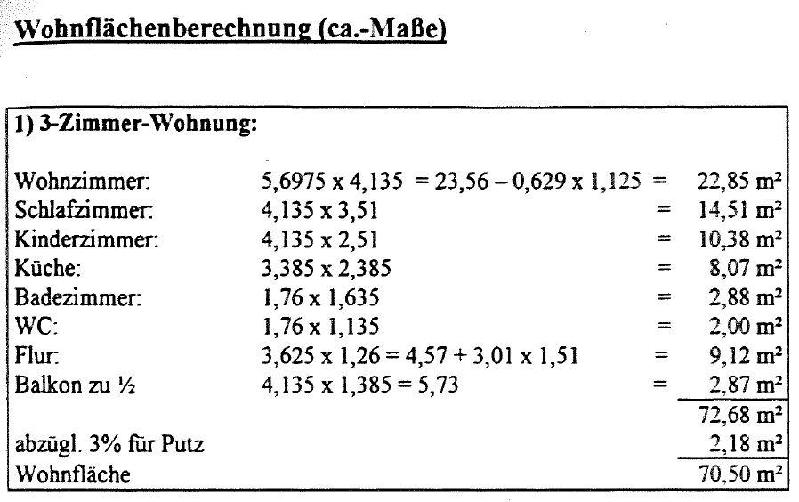 3 Zimmerwohnung mit Balkon für 2-3 Personen 3 zimmer