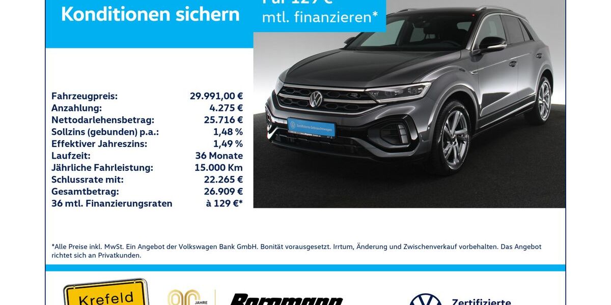 VW T-Roc 23.293 km 29.991 &euro; Krefeld 47803