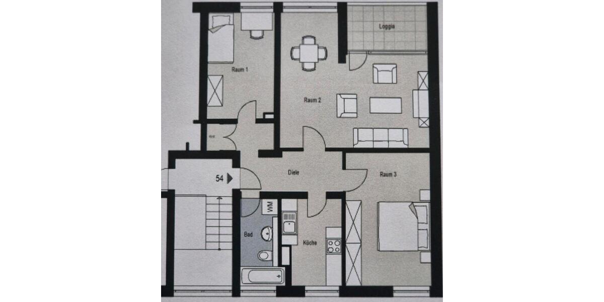 Wohnung zu vermieten 3 zimmer