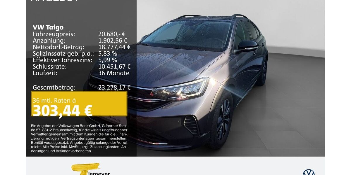 VW Taigo 7.867 km 19.370 &euro; Recklinghausen 45663