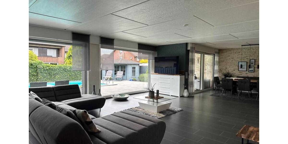 Leben auf einer Ebene-Bungalow mit Garage, Pool & Wohlfühlgarten 2 zimmer