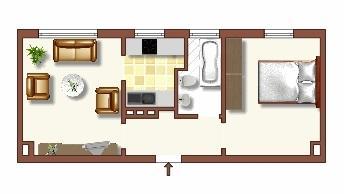 Erdgeschoßwohnung Duisburg Huckingen - 2 Zimmer, 40 m&sup2;, 419&euro; | Angebot:25363932