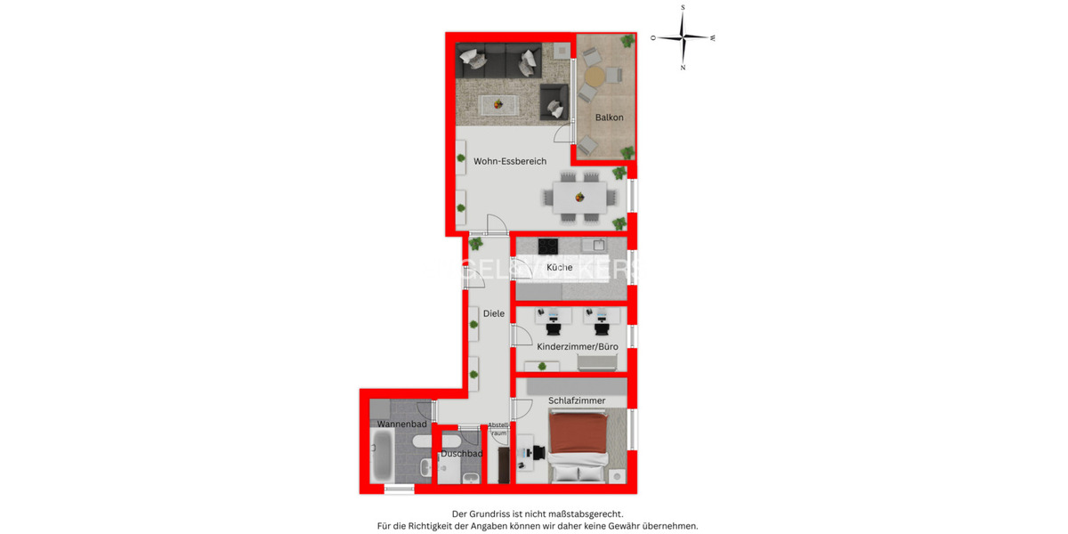 Etagenwohnung Erkrath Hochdahl - 3 Zimmer, 102 m&sup2;, 325.000&euro; | Angebot:25627236