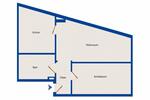 Dachgeschoßwohnung Duisburg Mittelmeiderich - 2 Zimmer, 46 m&sup2;, 707&euro; | Angebot:26395078