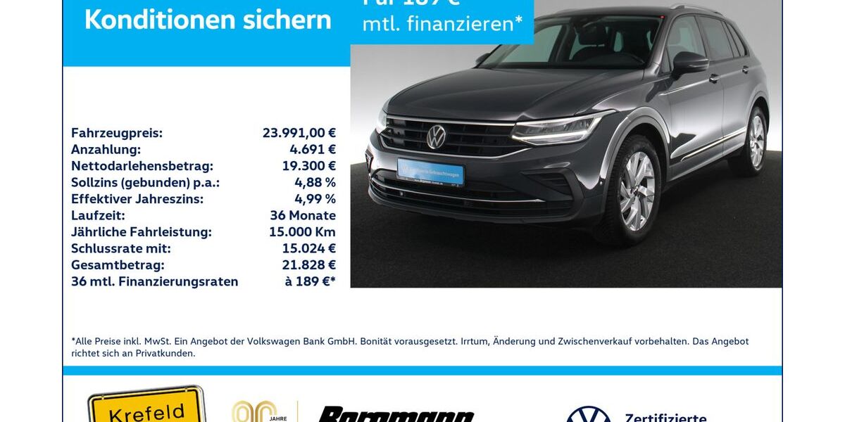 VW Tiguan 107.100 km 23.552 &euro; Krefeld 47803