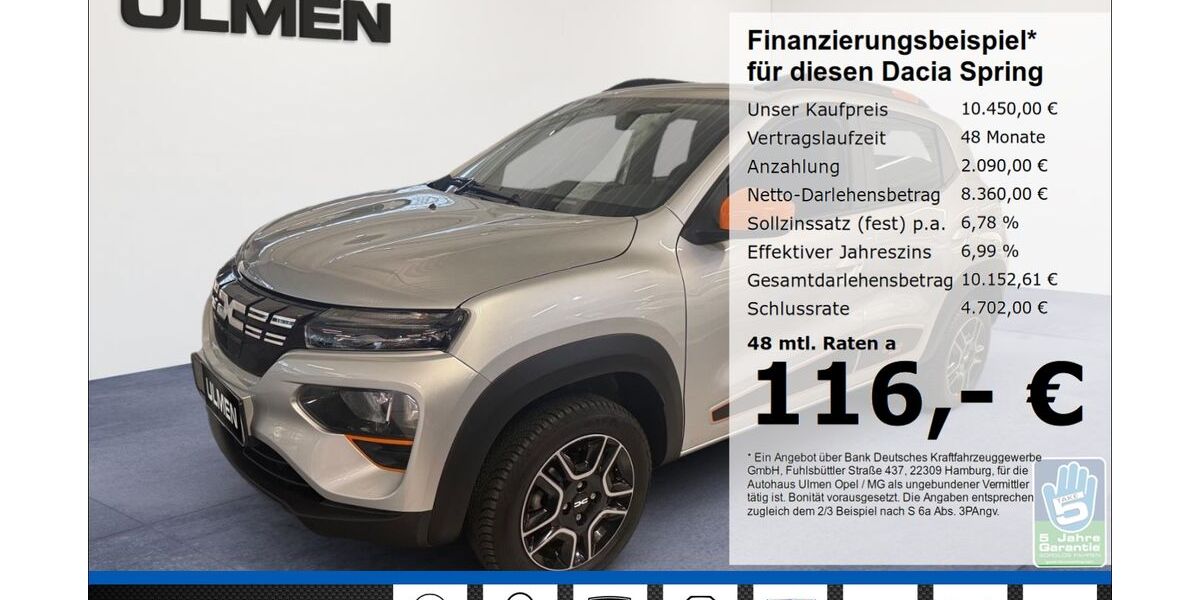 Dacia Spring 11.255 km 10.450 &euro; Düsseldorf 40231