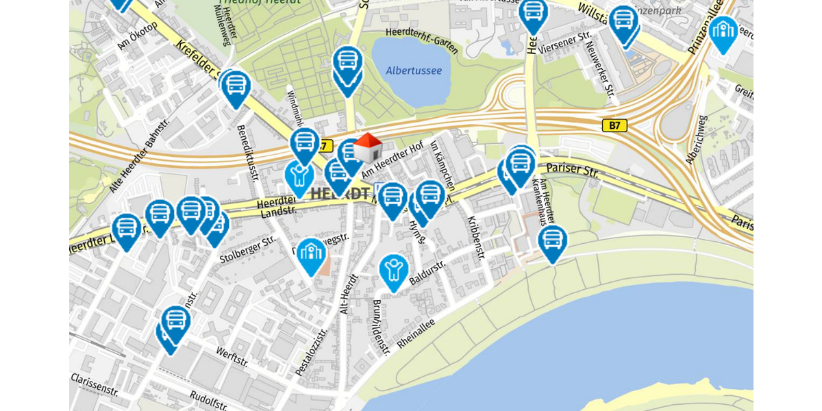 Moderne und großzügige 5 Zimmer-Wohnung über zwei Etagen mit separatem Eingang und Einbauküche - Maisonettenwohnung Düsseldorf Heerdt | Angebot:26971454