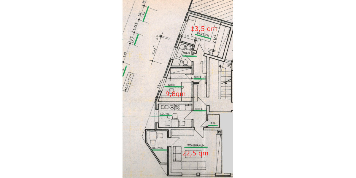Etagenwohnung Gelsenkirchen Gelsenkirchen-Mitte - 3 Zimmer, 72 m&sup2;, 365&euro; | Angebot:27597458