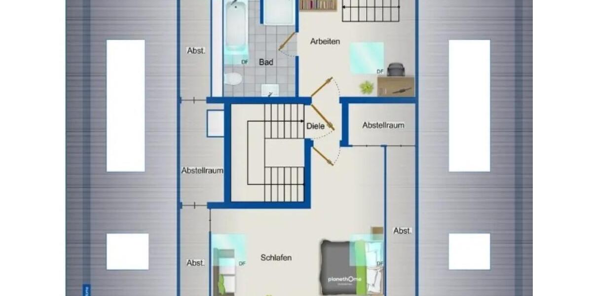 Maisonettenwohnung Düsseldorf Derendorf - 2 Zimmer, 90 m&sup2;, 1.190&euro; | Angebot:25361880