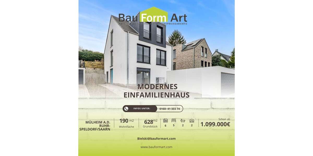 Einfamilienhaus Mülheim an der Ruhr Broich - 6 Zimmer, 190 m&sup2;, 1.099.999&euro; | Angebot:25084411