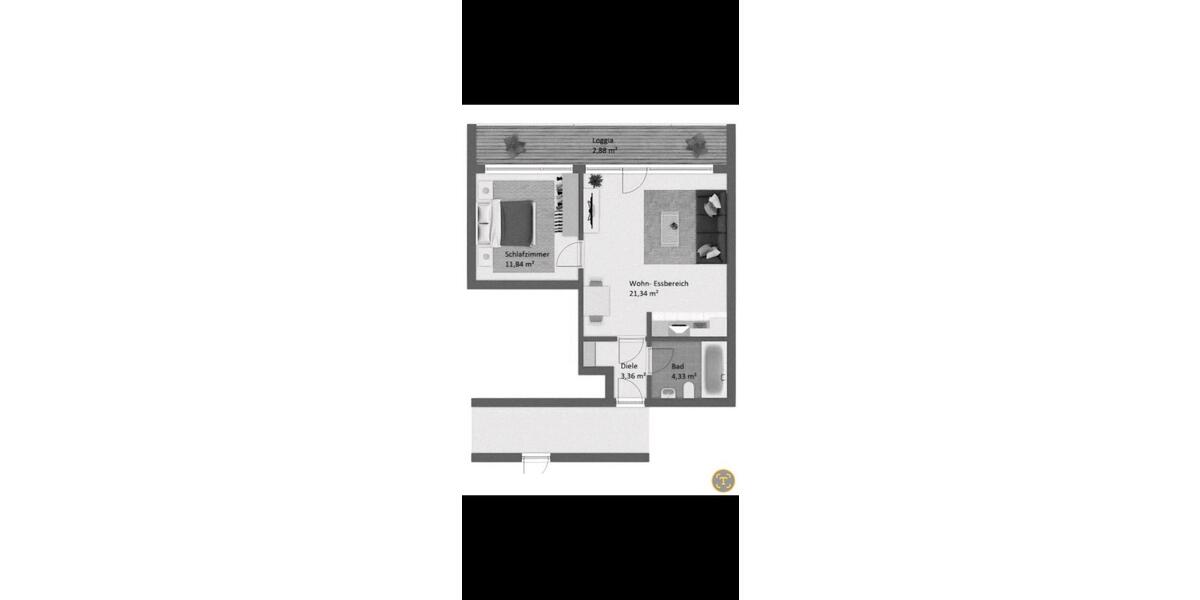 Etagenwohnung Düsseldorf Stadtbezirk 6 - 2 Zimmer, 44 m&sup2;, 125.000&euro; | Angebot:26406441