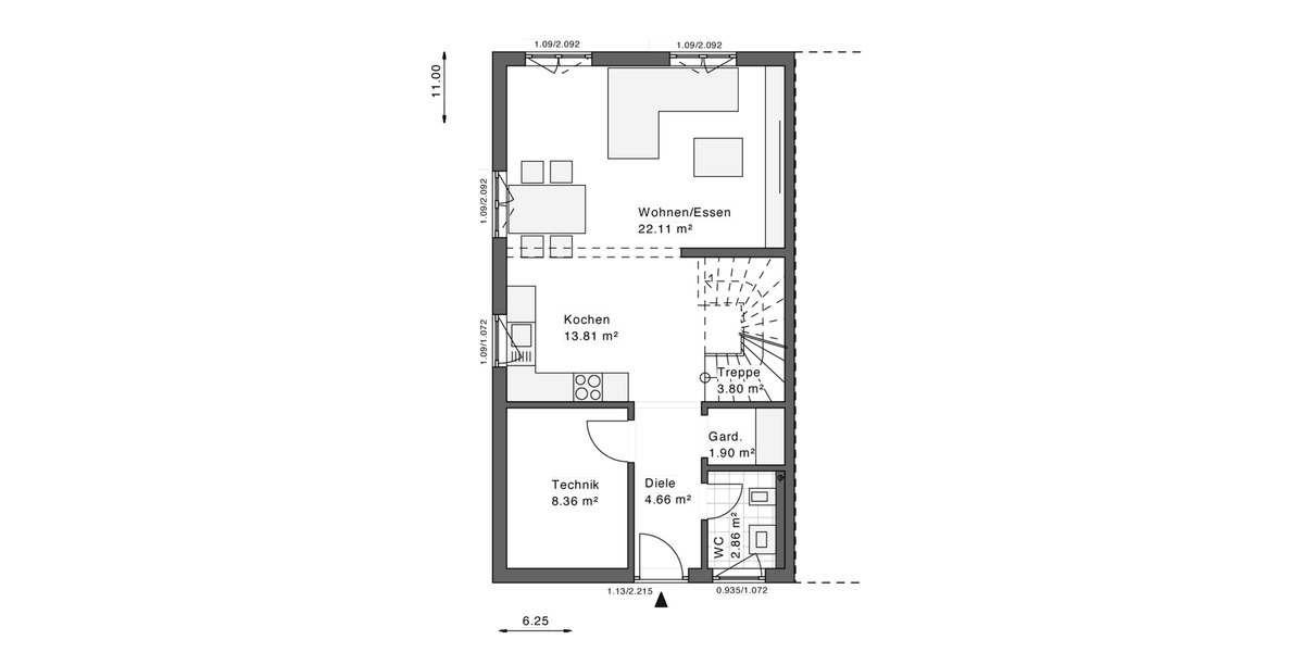 Doppelhaushälfte Dinslaken - 3 Zimmer, 116 m&sup2;, 1.700&euro; | Angebot:26395172
