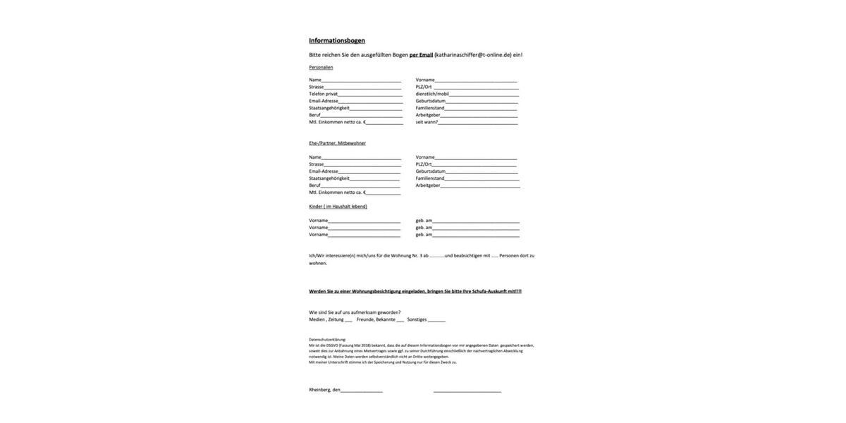 Erdgeschoßwohnung Rheinberg - 1.5 Zimmer, 38 m&sup2;, 380&euro; | Angebot:25417067