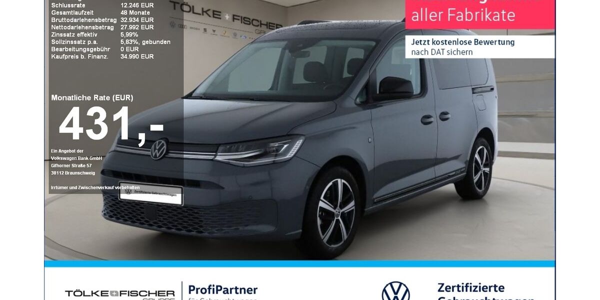 VW Caddy 20.661 km 32.999 &euro; Krefeld 47805