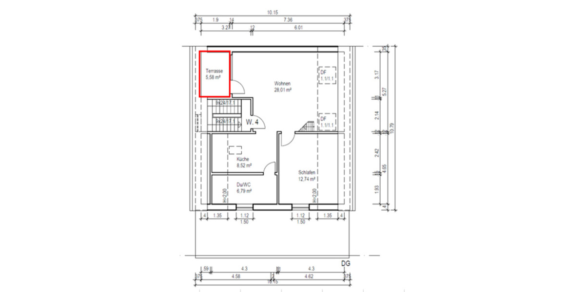 2-Zimmer Wohnung mit Küche, Waschmaschine und Loggia ab 01.02.26 2 zimmer
