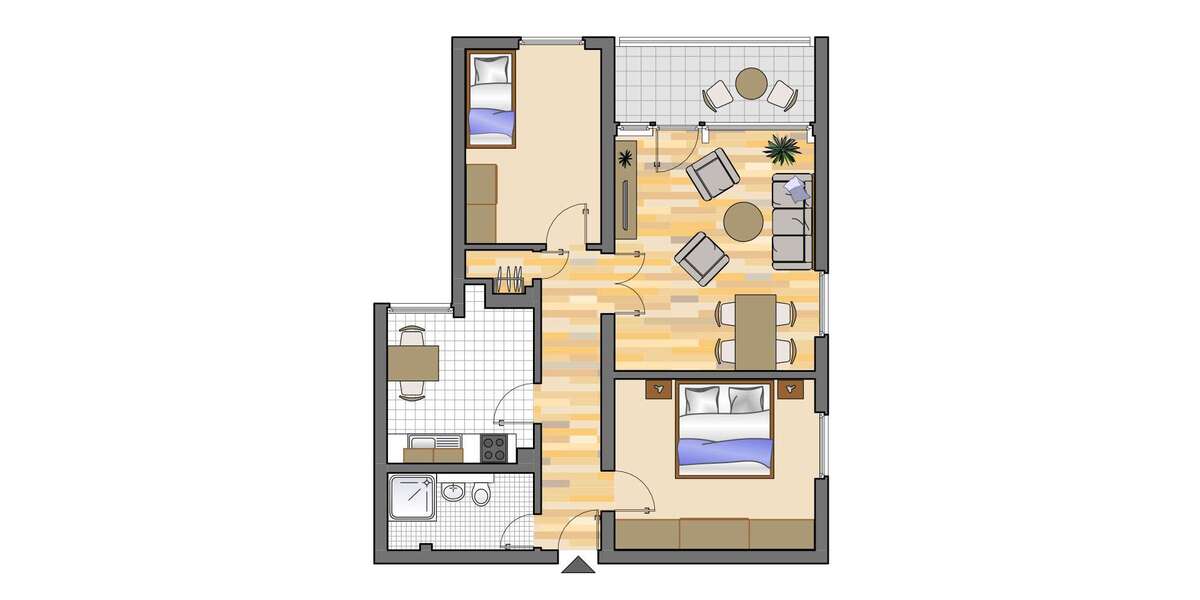 Etagenwohnung Gelsenkirchen Scholven - 4 Zimmer, 71 m&sup2;, 499&euro; | Angebot:25539157