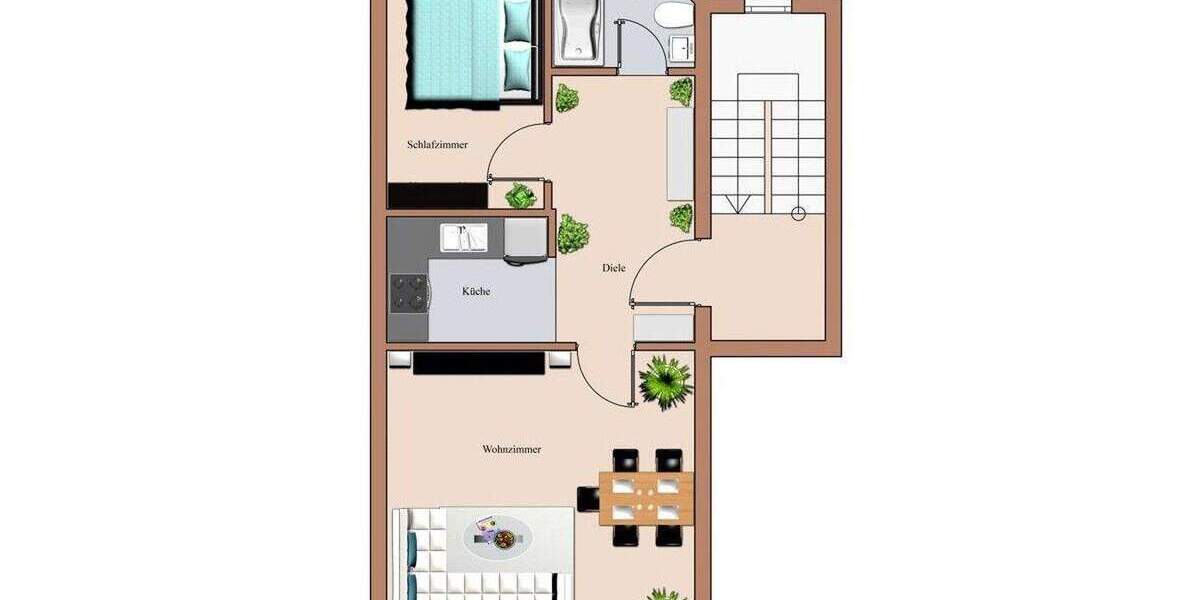 Erstklassige Lage am Rhein - Charmantes Altbauflair für Individualisten - teilmöbliert 2 zimmer