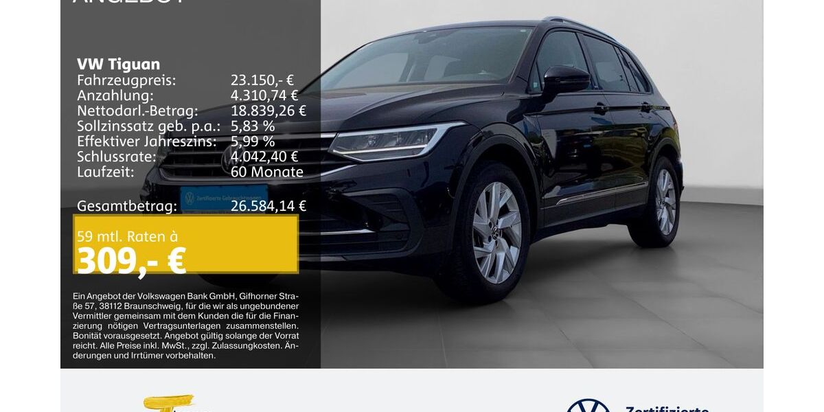 VW Tiguan 80.036 km 23.150 &euro; Herne 44653